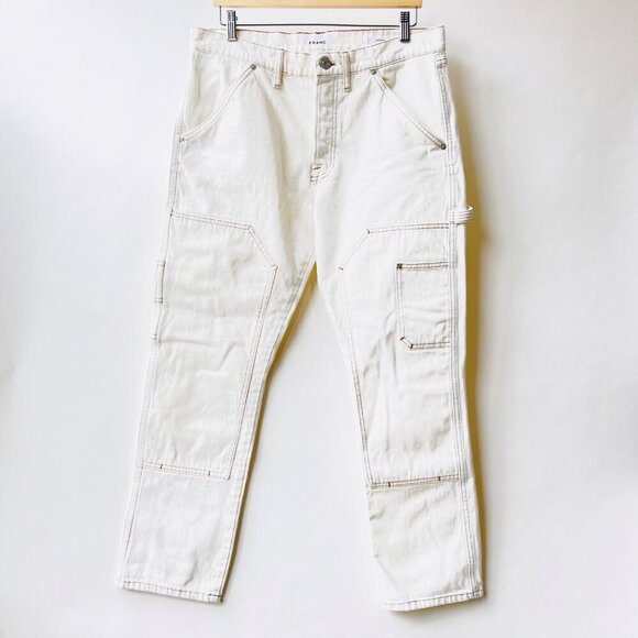 Frame Le Slouch utility jeans, ivory, Size 30 N45 - Picture 2 of 14